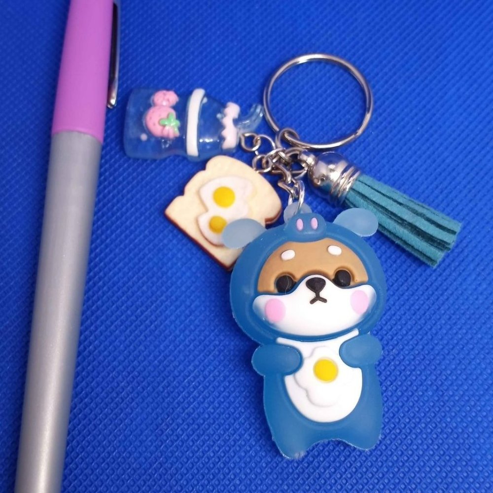 NEW- Shiba Keychain With Charms - Picture 6 of 7